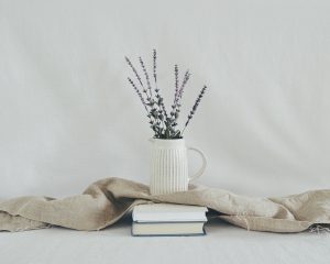 white ceramic vase on white table